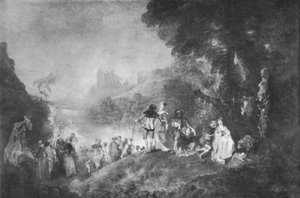 De inscheping naar het eiland Cytherea, 1717, 1912 door Jean Antoine Watteau