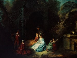 De Fluitist door Jean Antoine Watteau