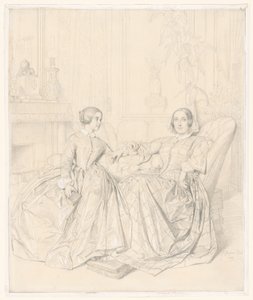 Gravin Charles d’Agoult (geboren Marie de Flavigny) en haar dochter Claire d’Agoult door Jean Auguste Dominique Ingres