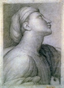 Profiel gezicht door Jean Auguste Dominique Ingres