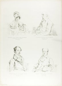 Vier familieportretten door Jean Auguste Dominique Ingres