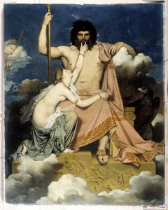 Jupiter en Thetis door Jean Auguste Dominique Ingres