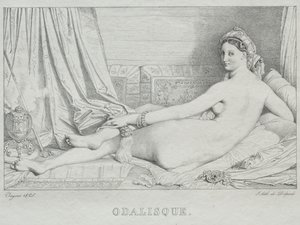 Odalisque door Jean Auguste Dominique Ingres