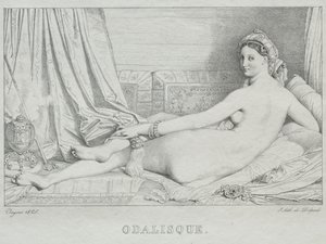 Odalisque door Jean Auguste Dominique Ingres