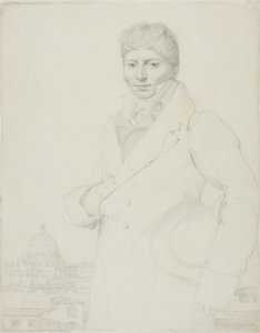 Portret van Jean-Louis Robin door Jean Auguste Dominique Ingres