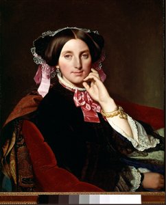 Portret van Madame Gonse. Portret van Josephine Caroline Maille vrouw Gonse door Jean Auguste Dominique Ingres