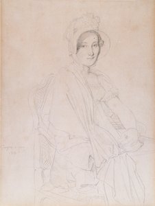 Portret van Marie Marcoz, later Vicomtesse de Senonnes de Senonnes, 1813 door Jean Auguste Dominique Ingres