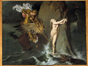 Roger bevrijdt Angelique (detail)
