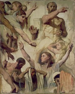 Studies voor Het Martelaarschap van St. Symphorien (Heilige, Moeder en Proconsul) door Jean Auguste Dominique Ingres