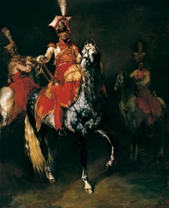 Trompettist te paard van de keizerlijke garde van Napoleon door Jean Auguste Dominique Ingres