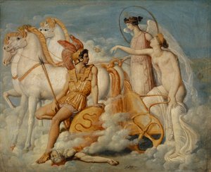 Venus, Gewond door Diomedes, Keert Terug naar Olympus door Jean Auguste Dominique Ingres