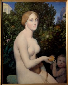 Venus in Paphos, portret van Madame Balay (1833 - 1901). Schilderij door Jean Auguste Dominique Ingres (1780-1867), schilderij voltooid door Alexandre Desgoffe (1805-1882) door Jean Auguste Dominique Ingres
