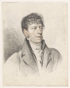 Portret van Jan Hulswit door Jean Augustin Daiwaille