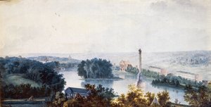 Tsarskoye Selo. De Chesme Kolom door Jean Balthazard de la Traverse