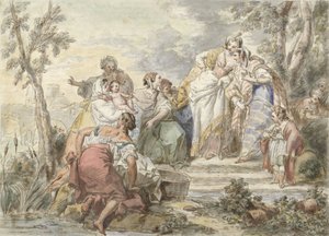 De vondst van Mozes door Jean Baptist Leprince