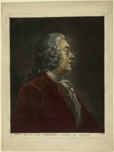 Portret van Philippe Claude André de Thubières, Comte de Caylus