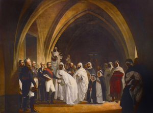 De president van de republiek-prins Louis Napoleon (1808-1873) bevrijdt Abd el Kader, kasteel van Amboise, 16 oktober door Jean Baptiste Ange Tissier
