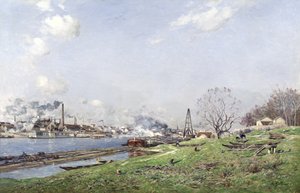 De Seine bij Conflans-Charenton, 1892 door Jean Baptiste Antoine Guillemet
