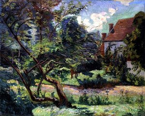Boomgaard aan de rand van het bos, Miregaudon door Jean Baptiste Armand Guillaumin