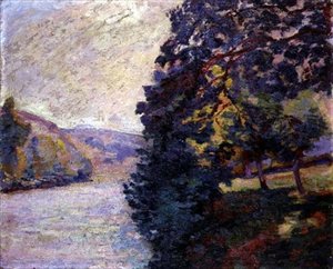 Zonsopgang bij Crozant, Bretagne, c.1916 door Jean Baptiste Armand Guillaumin