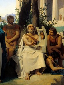 Homerus, Griekse dichter uit de 9e eeuw v.Chr. (detail)