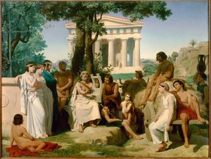 Homerus, Griekse dichter van de 9e eeuw v.Chr. door Jean Baptiste Auguste Leloir