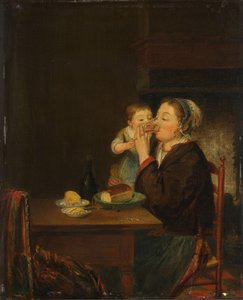 Een Moeder en haar Kind, 1794 door Jean Baptiste Bernard Coclers