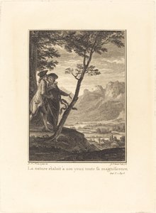 De natuur toonde ons al haar pracht door Jean Baptiste Blaise Simonet after Jean Michel Moreau