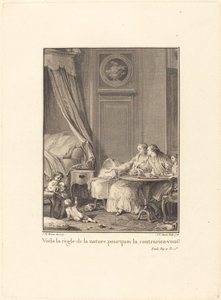 Voilá la règle de la nature, pourquoi la contrariez-vous? door Jean Baptiste Blaise Simonet after Jean Michel Moreau
