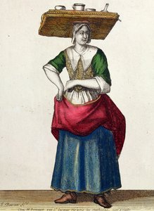 De Kaasdrager, eind 17e eeuw door Jean Baptiste Bonnart