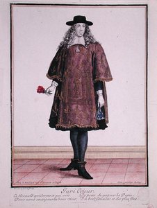 De stadsomroeper van Beaune, eind 17e eeuw door Jean Baptiste Bonnart