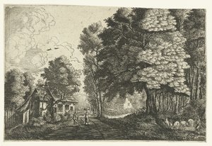 Herder bij een bosrand door Jean Baptiste Bonnecroy