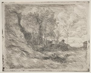 Een Souvenir van Ostia, originele indruk 1855, gedrukt in 1921