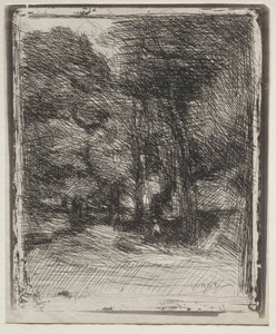 Een Souvenir van de Bas-Bréau door Jean Baptiste Camille Corot