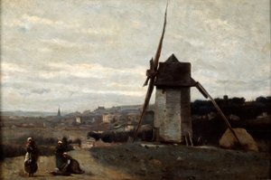 Een Windmolen, Etretat, 19e eeuw