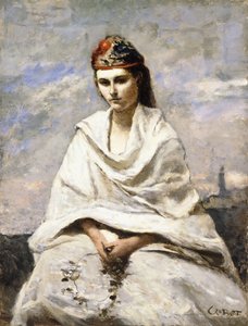 Een Jonge Griek met een Witte Sjaal, c.1868-70 door Jean Baptiste Camille Corot