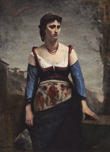 Agostina door Jean Baptiste Camille Corot