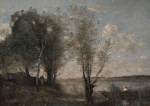 Bootman tussen het riet, ca. 1865