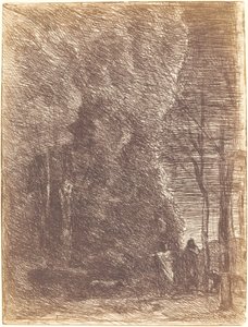Dante en Virgil door Jean Baptiste Camille Corot