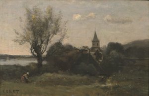 Ennery bij Auvers door Jean Baptiste Camille Corot