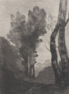Omgeving van Rome door Jean Baptiste Camille Corot
