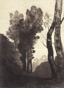 Omgeving van Rome, 1866 door Jean Baptiste Camille Corot