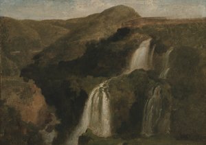 Watervallen van Tivoli door Jean Baptiste Camille Corot