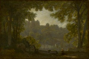Boslandschap door Jean Baptiste Camille Corot