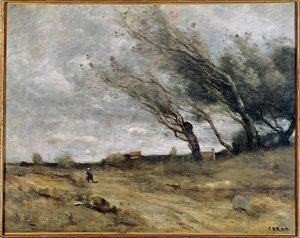Storm door Jean Baptiste Camille Corot