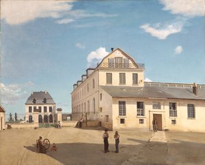 Huis en fabriek van Monsieur Henry door Jean-Baptiste-Camille Corot