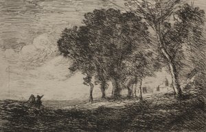 Italiaans landschap, ca. 1865 door Jean Baptiste Camille Corot