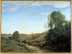 De Kar - Herinnering aan Marcoussis (bij Montlhery) door Jean Baptiste Camille Corot