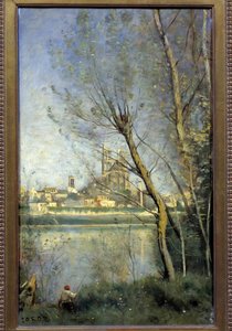 De kathedraal van Mantes (Mantes-la-Jolie Yvelines) Schilderij door Camille Corot (1796-1875) 1865 Reims, Musée des Beaux Arts door Jean Baptiste Camille Corot