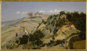 De citadel van Volterra - De citadel van Volterra ... door Jean Baptiste Camille Corot